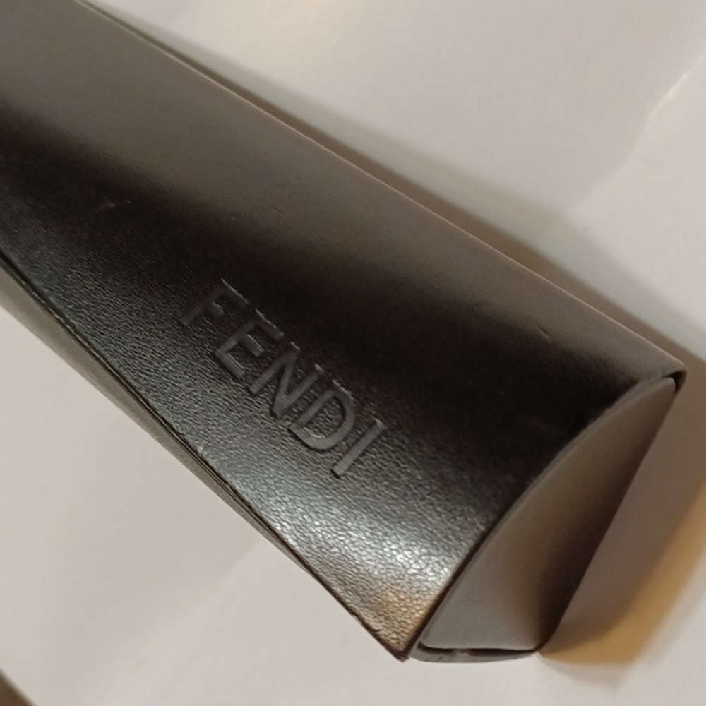 FENDI Eyewear glasses case hardshell triangle black optical protection storage